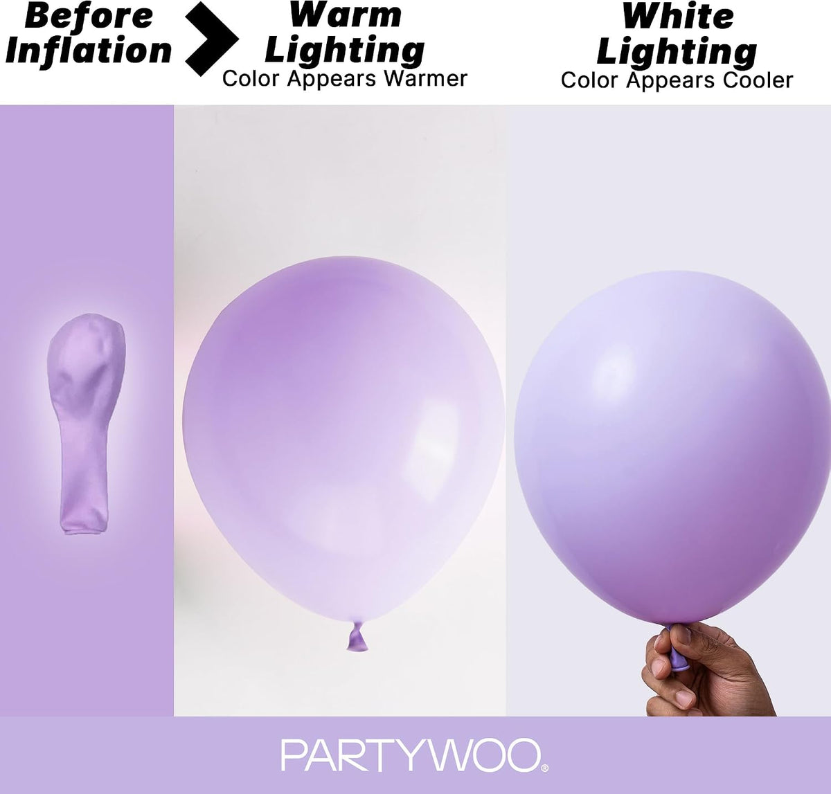 Lilac latex balloons for wedding and shower decor