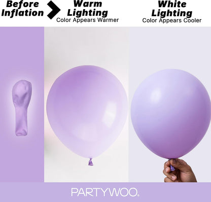 Lilac latex balloons for wedding and shower decor