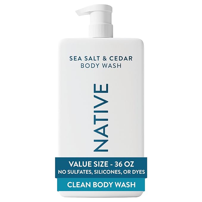 Native Clean Body Wash Sea Salt and Cedar 36 oz bottle