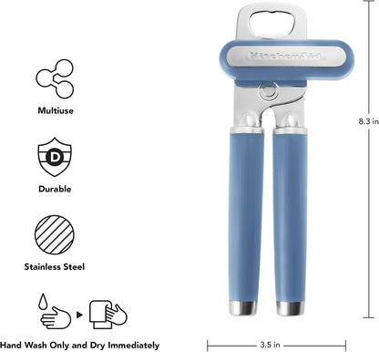 Blue Velvet KitchenAid can opener with stainless steel cutting wheel