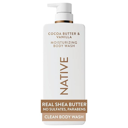 Native Cocoa Butter Vanilla moisturizing body wash bottle