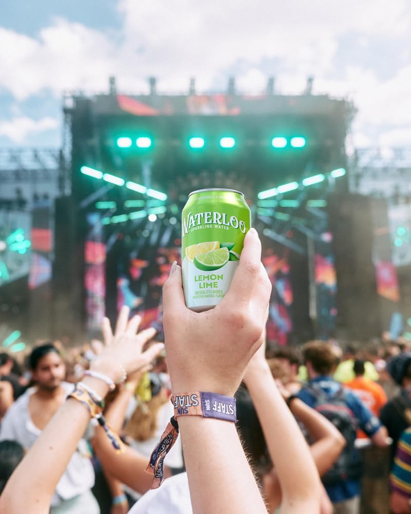 Waterloo purified sparkling water citrus flavor cans