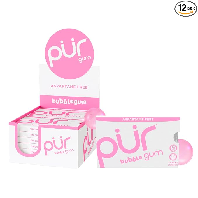 PUR Gum bubblegum xylitol gum 108 count pack