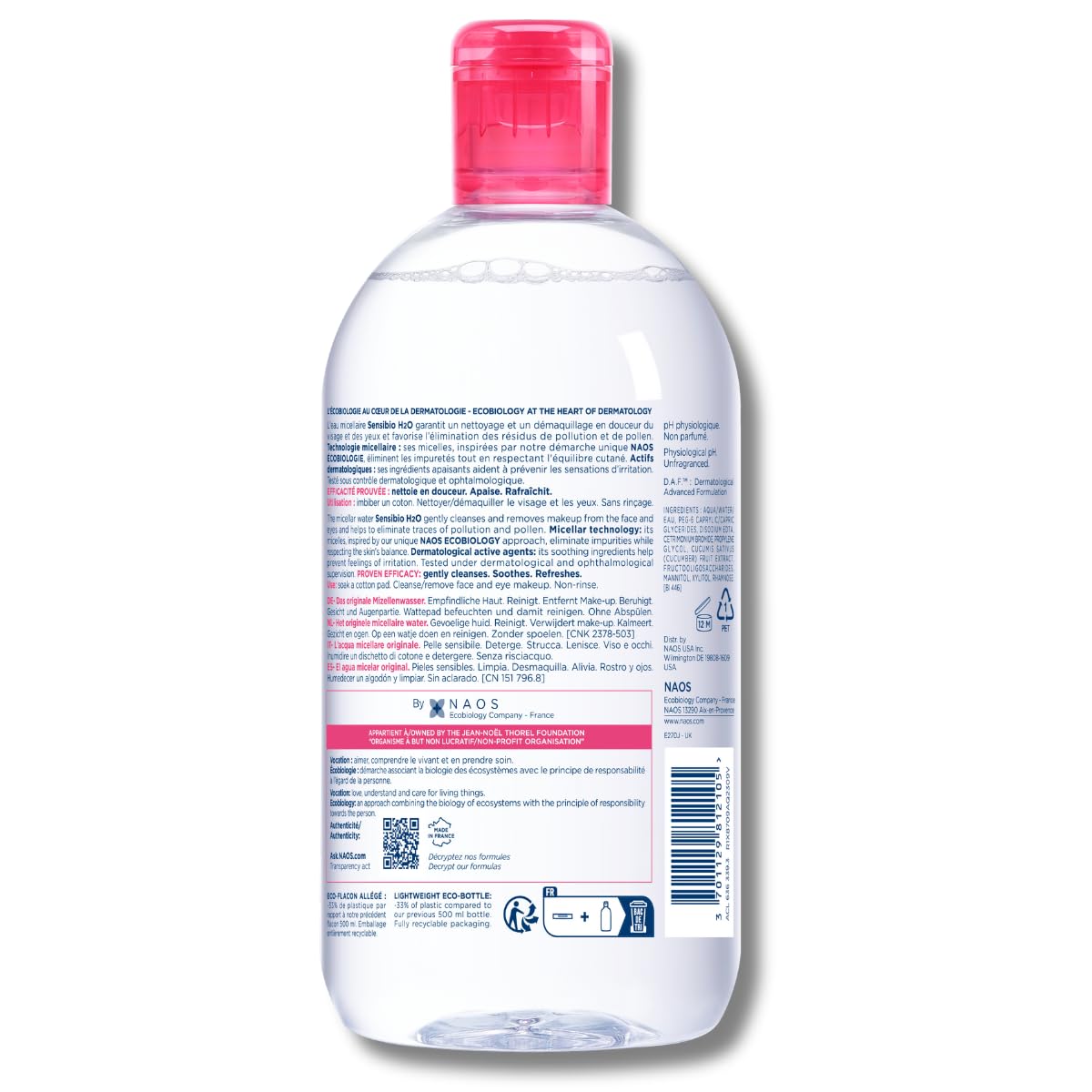 Bioderma sensitive skin cleansing water product