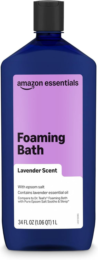 Lavender scented bubble bath with essential oil