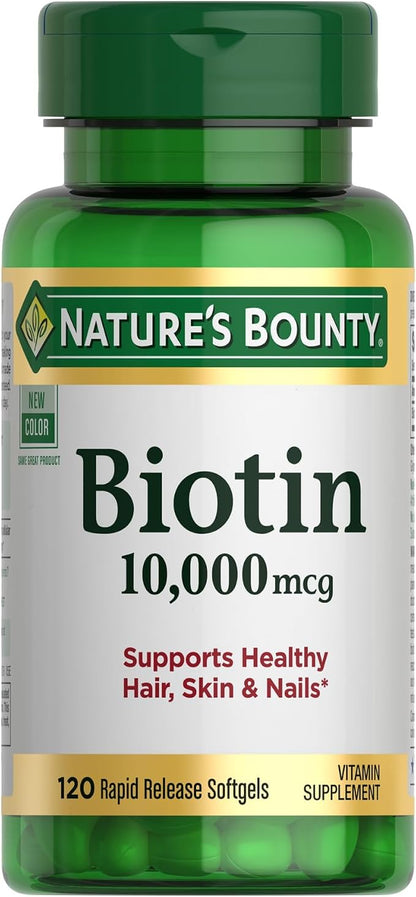 Nature's Bounty Biotin Hair Skin and Nails Vitamins bottle