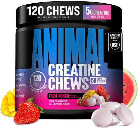 Grape creatine chews for men and women