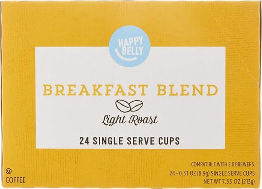 Happy Belly Breakfast Blend light roast coffee pods 24 count
