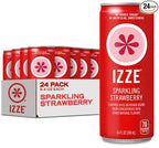 IZZE strawberry sparkling juice beverage 24 cans