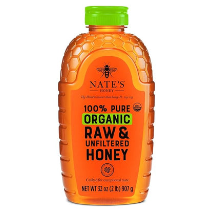 Nate's Organic Honey 32 oz squeeze bottle