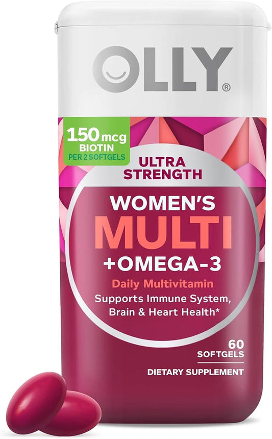 OLLY Ultra Strength women’s multivitamin softgels bottle