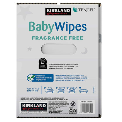 Kirkland Signature Fragrance Free Baby Wipes, 900 Count