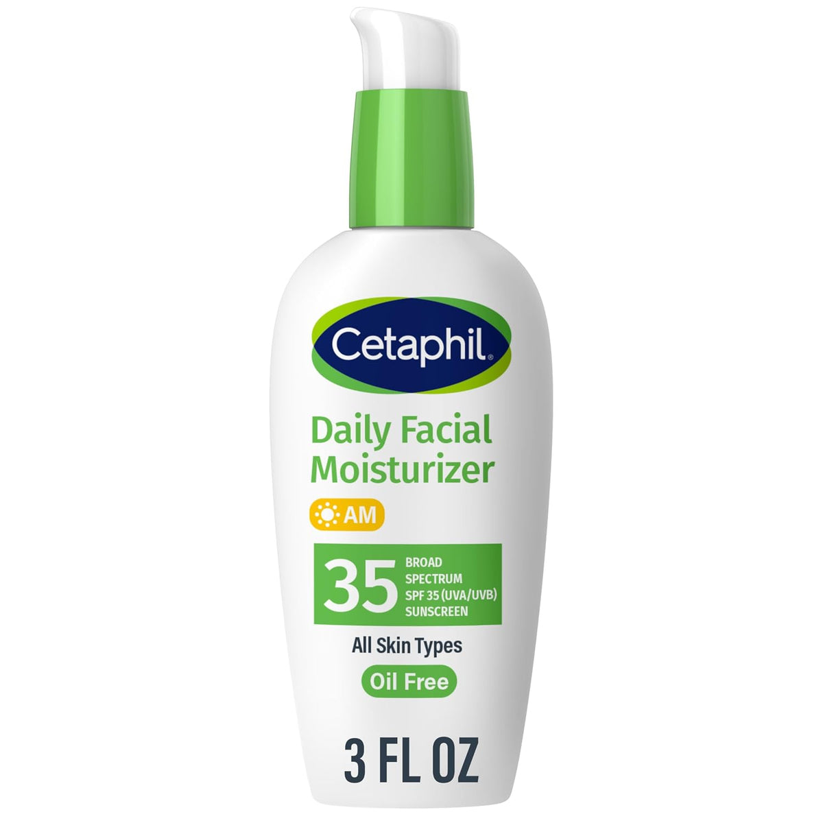 Cetaphil SPF 35 fragrance free face moisturizer packaging