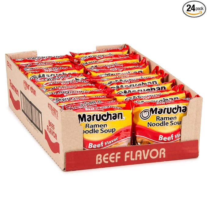 Maruchan beef flavor ramen noodle soup 24 pack