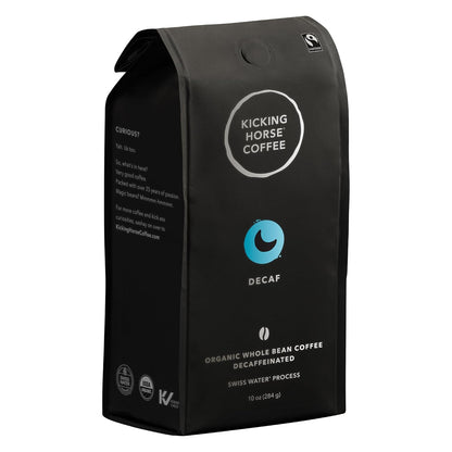 Kicking Horse Coffee whole bean decaf dark roast package