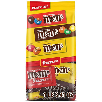 M&M'S Peanut and Peanut Butter fun size candy variety pack 19.41 oz
