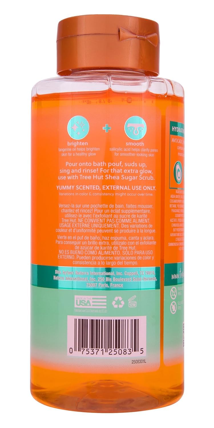 Tree Hut body wash with avocado, kiwi and orange oils