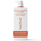 Native Peach–Orange Blossom moisturizing body wash, 22 fl oz