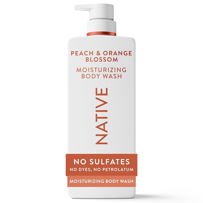 Native Peach–Orange Blossom moisturizing body wash, 22 fl oz