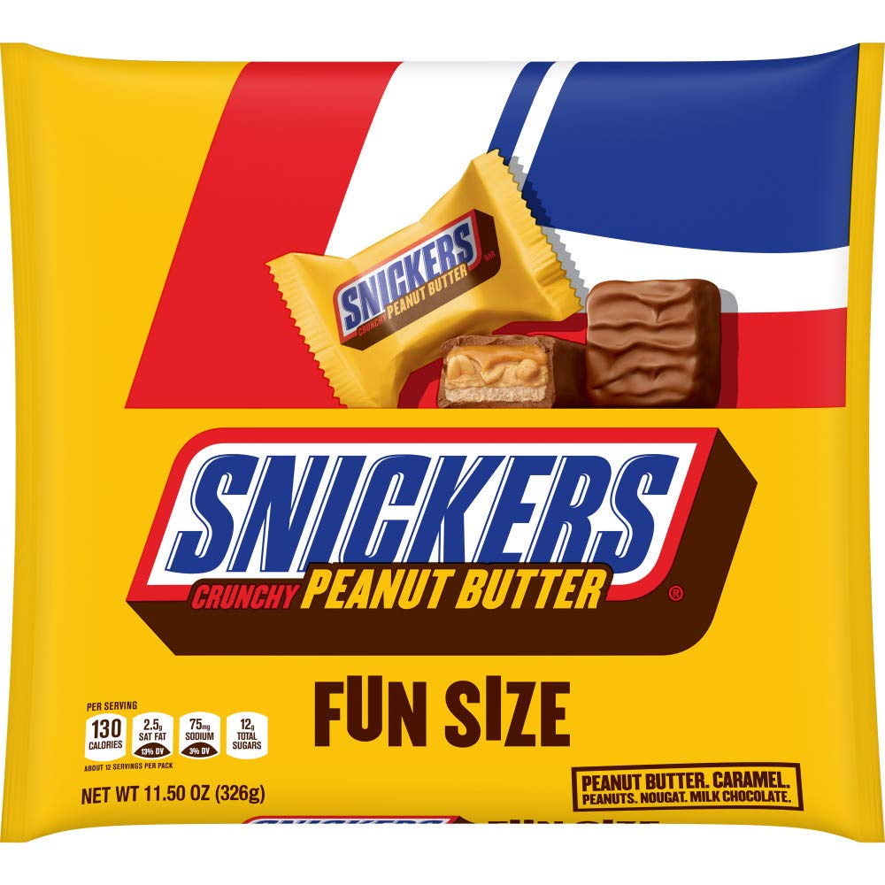 SNICKERS Crunchy Peanut Butter candy for sharing and snacking