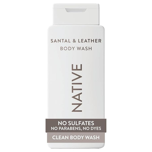 Native Santal and Leather clean body wash 18 fl oz