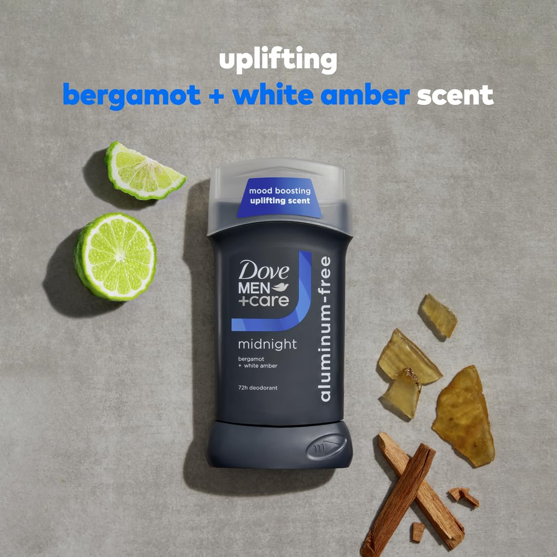 Dove Men bergamot white amber deodorant close-up