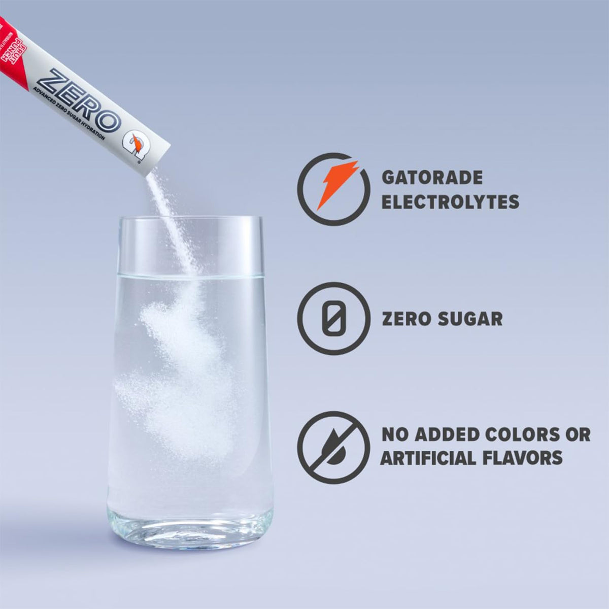 Gatorade Zero Sugar Powder pack for workouts