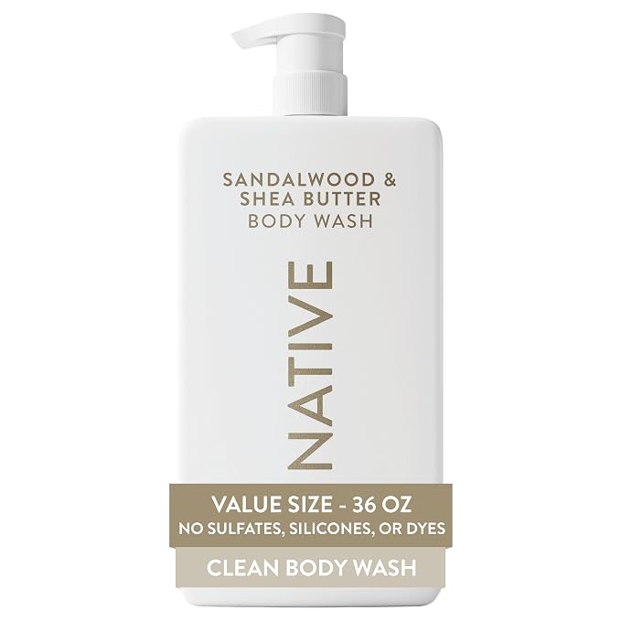 Native Clean Body Wash Sandalwood and Shea Butter 36 fl oz bottle