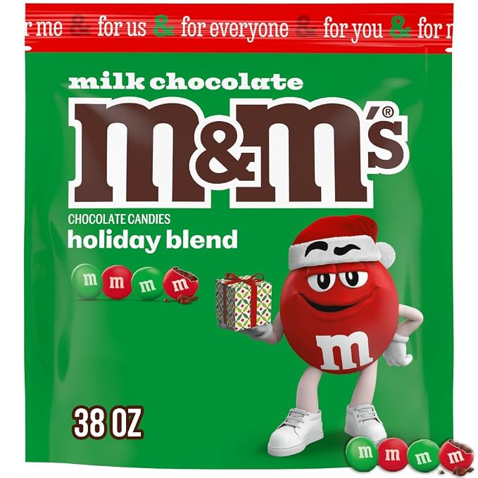 M&M'S red and green Christmas milk chocolate candy 38 oz bag