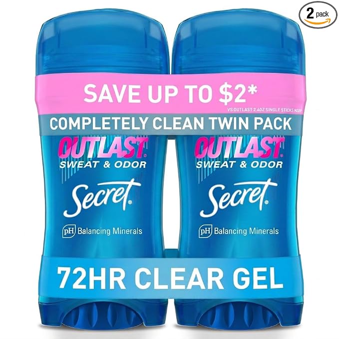 Secret Outlast clear gel antiperspirant deodorant 2 pack