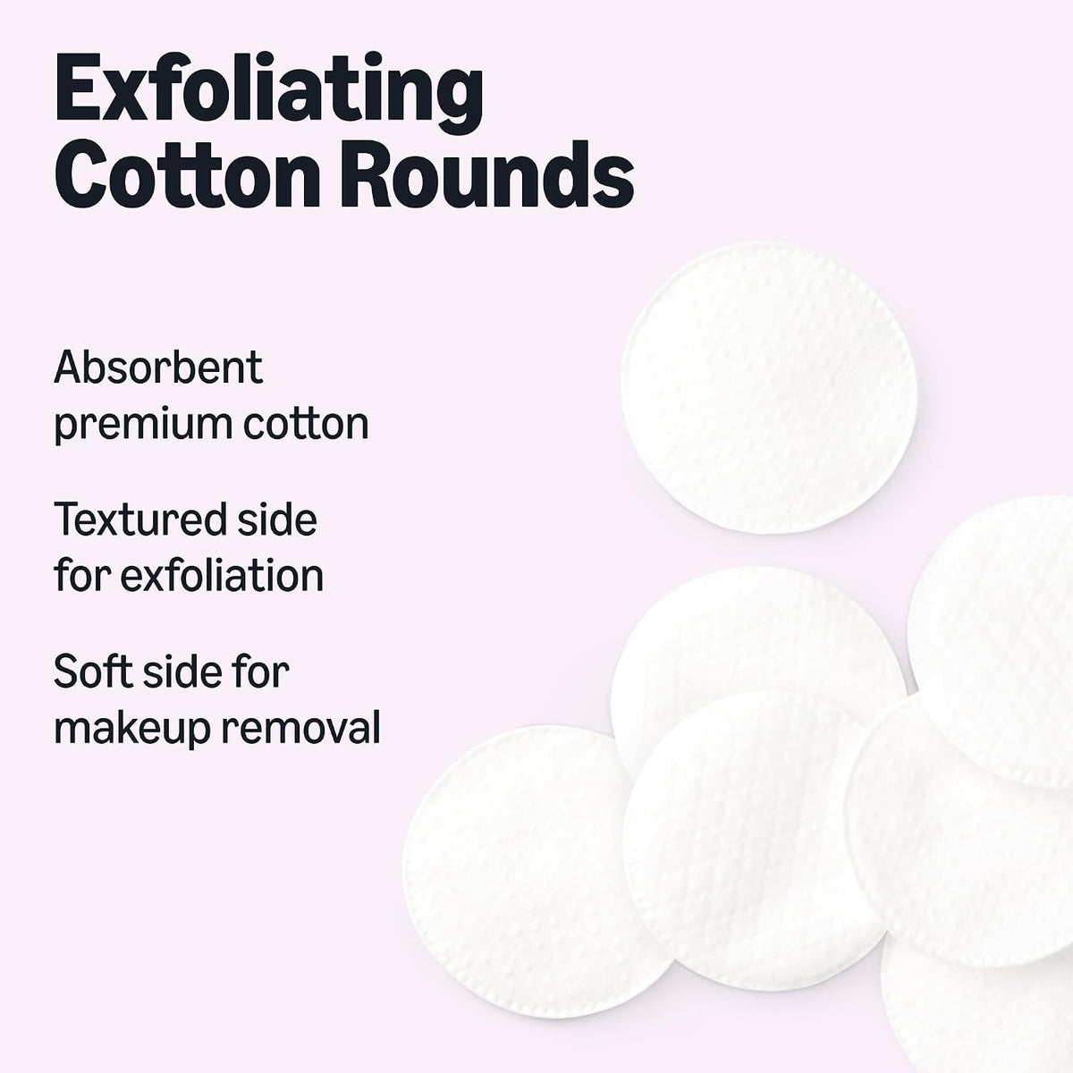 Amazon Essentials cotton rounds with textured and soft embossed surfaces