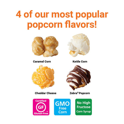 Popcornopolis gourmet popcorn variety pack for gifting and parties