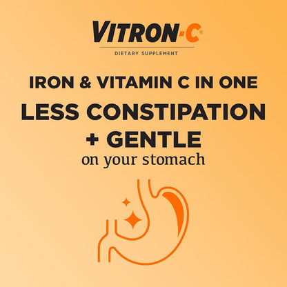 Vitron-C 60 count iron and vitamin C supplement packaging