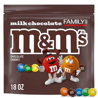 M&M'S Milk Chocolate Candy family size 18 oz resealable bag