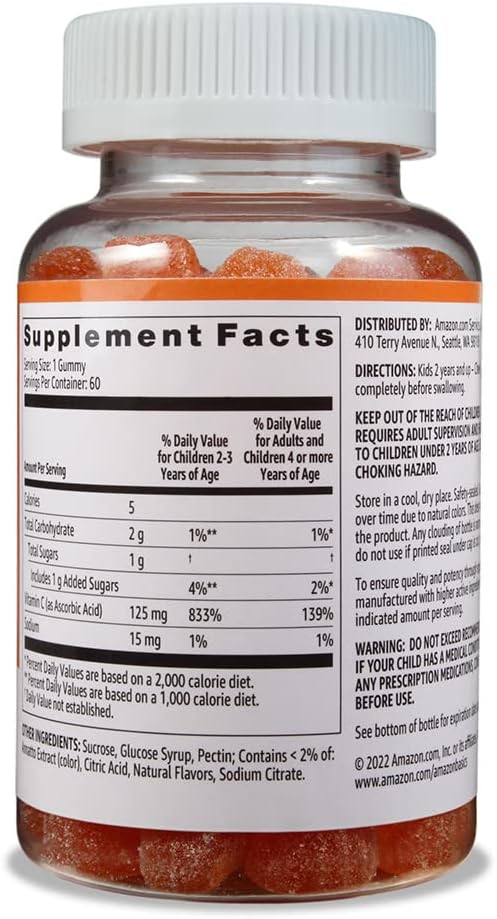Vegetarian kids vitamin C soft chew gummies