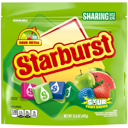 Starburst sour candy resealable bag for sharing