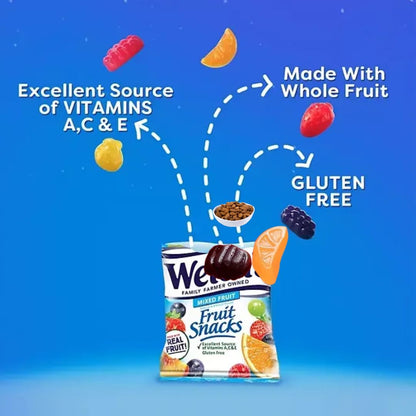 Welch's Mixed Fruit Snacks, 0.8 oz Pouches, 90 Count (1 Pack)
