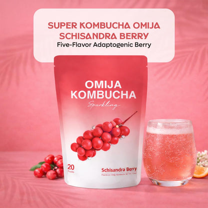 Kombucha Powder Packets Unisex Schisandra Berry Sparkling Drink Mix