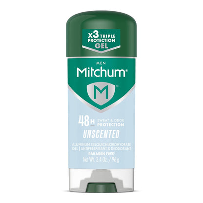 Mitchum unscented gel deodorant with 48-hour sweat and odor protection