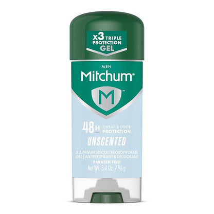 Mitchum men’s unscented antiperspirant deodorant gel, 3.4 oz