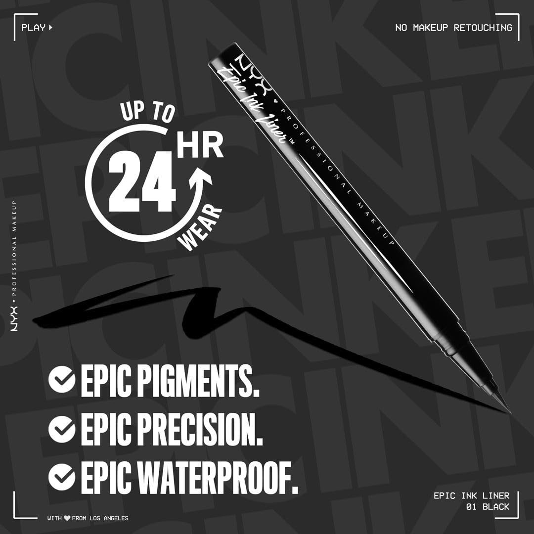 NYX Epic Ink Eyeliner for sharp winged liner