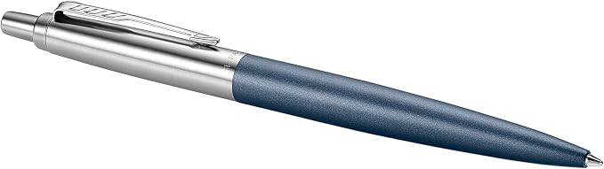 Parker Jotter XL Primrose Matte Blue ballpoint pen with chrome trim