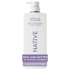 Native Vanilla & Cashmere moisturizing body wash bottle