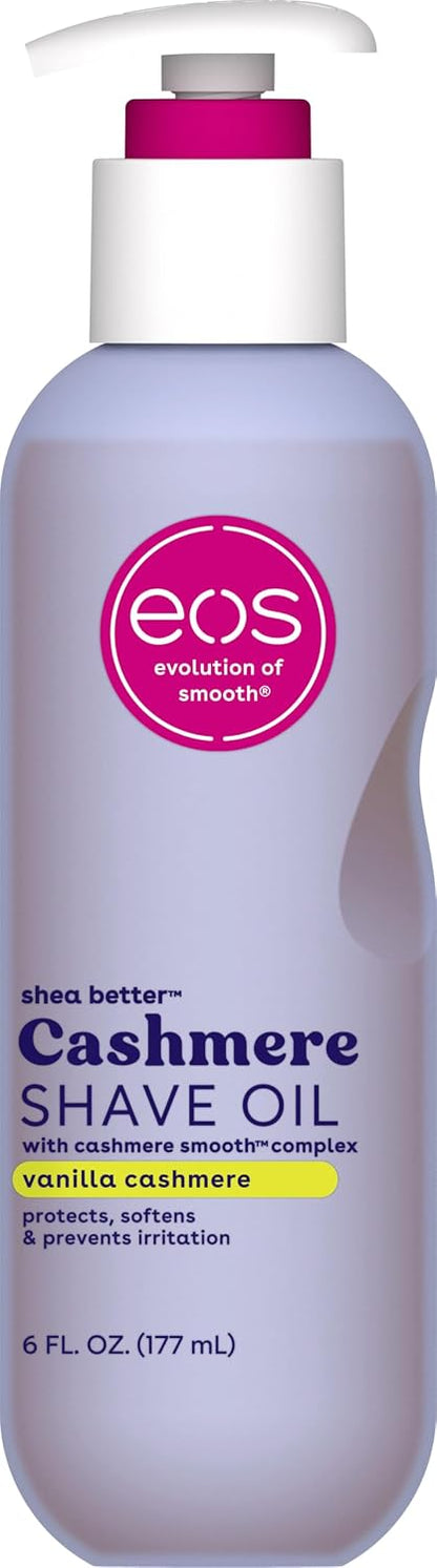 Moisturizing eos shave oil with shea butter
