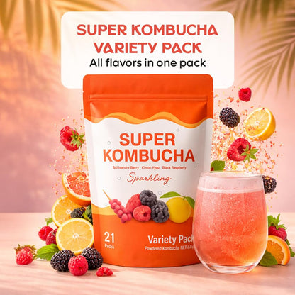 Kombucha Powder Packets Unisex Schisandra Berry Sparkling Drink Mix