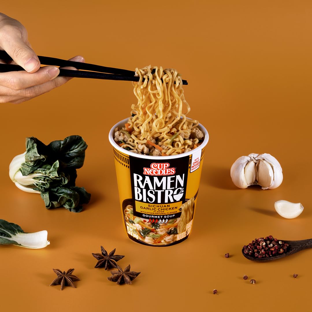 Packaged Sichuan garlic chicken ramen pantry meal