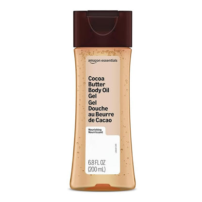 Amazon Essentials Body Oil Gel with Cocoa Butter, 6.8 fl oz