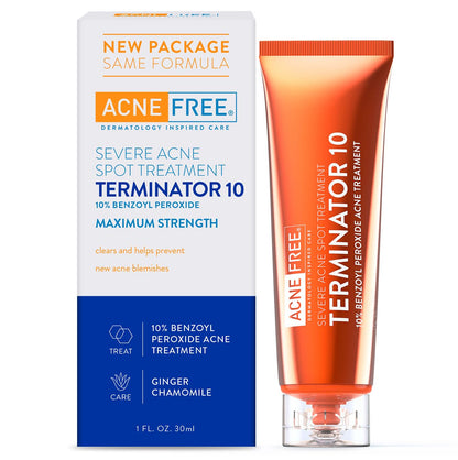 AcneFree benzoyl peroxide 10 percent acne cream treatment