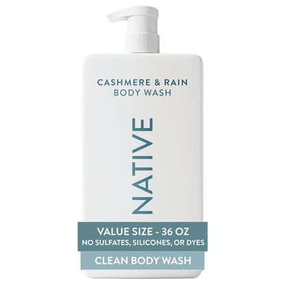 Native family-size body wash with pump dispenser
