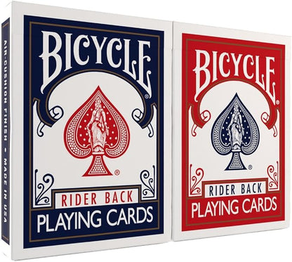 Bicycle poker playing cards with classic Rider Back design